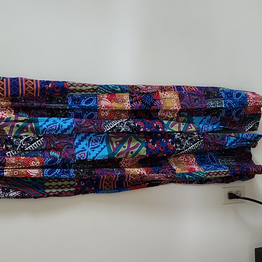 Amazon Colorful Patchwork Ankle Length Cropped Ov… - image 3